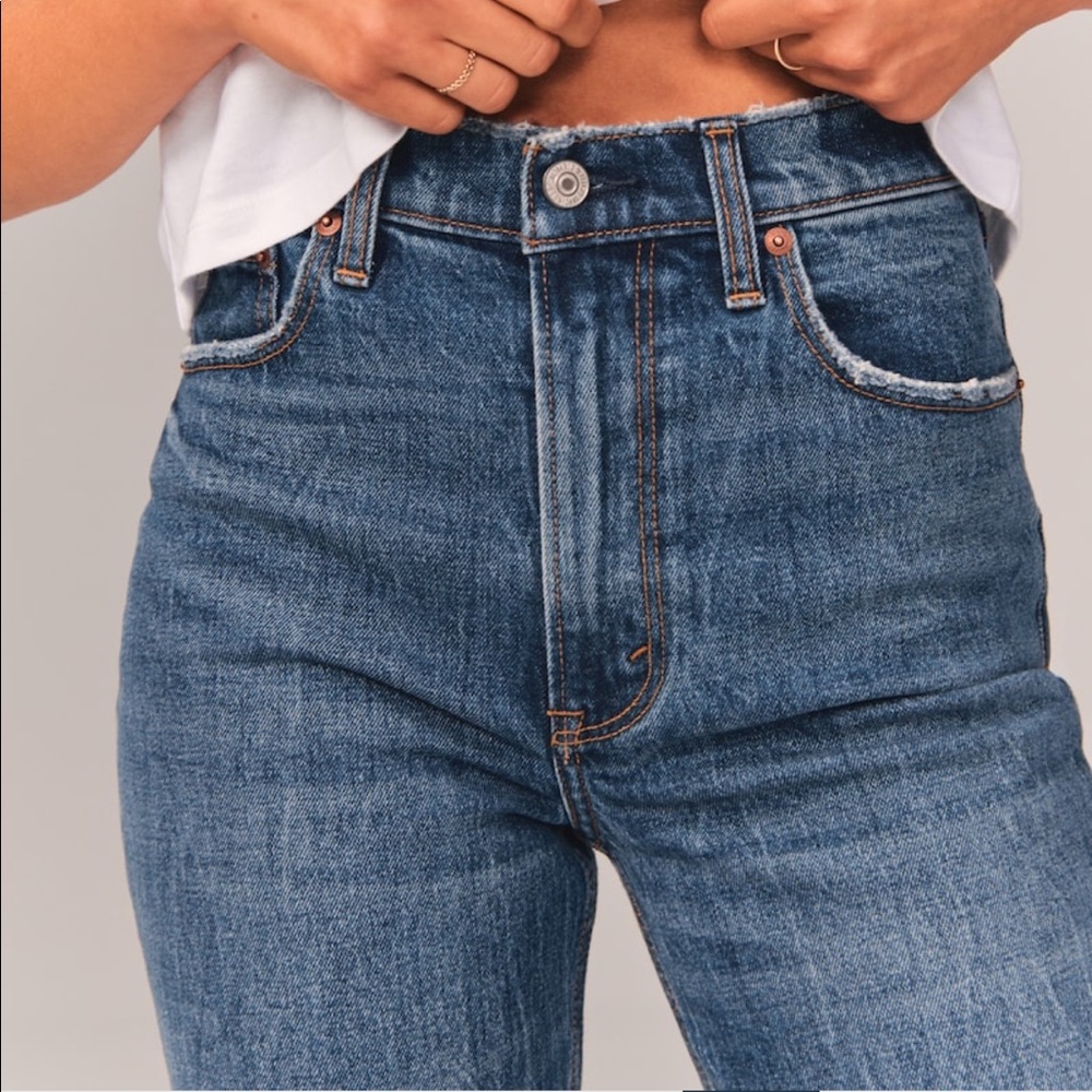 Abercrombie 90s ultra high rise straight jeans
